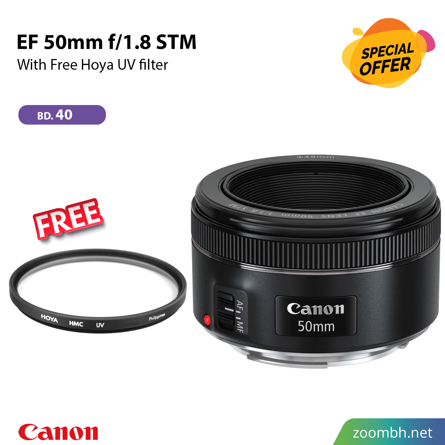 Lenses - EF50mm f/1.8 STM - Canon Philippines