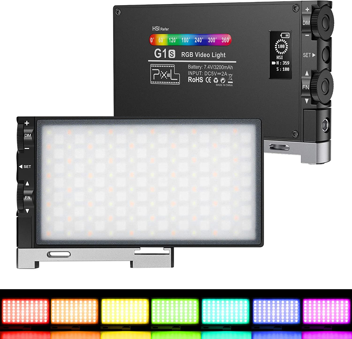 Pixel G1S RGB LED ビデオライト Amazon | Pixel G1S RGB LED ビデオライト 撮影用ライト 撮影
