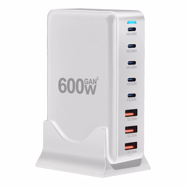 600w GaN Charger White UK Plug